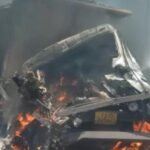 रायपुर-कोरबा नेशनल हाईवे पर भीषण सड़क हादसा, ट्राला चालक की जिंदा जलकर मौत